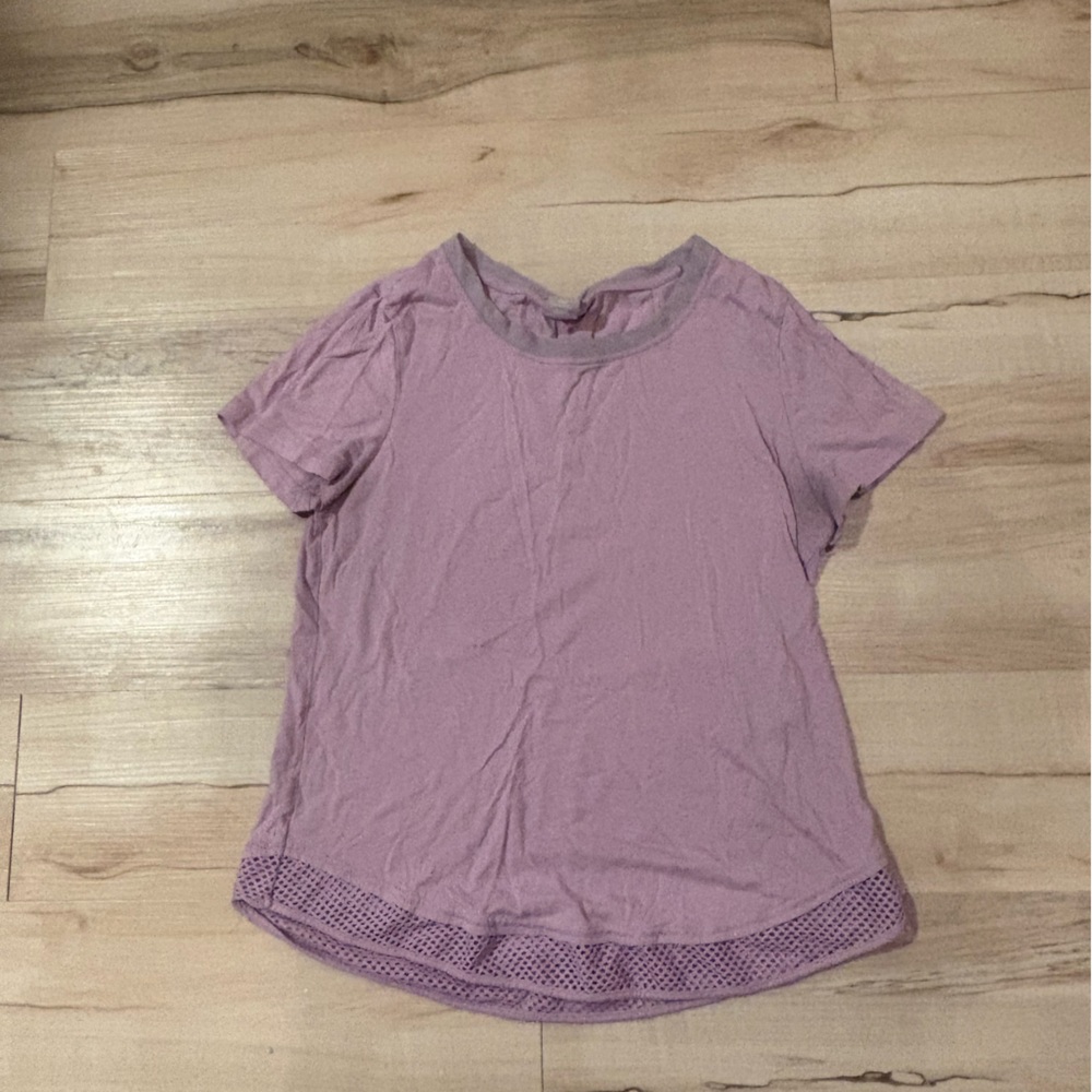 Women's Lilac Short Sleeve Tunic Top - Unbranded